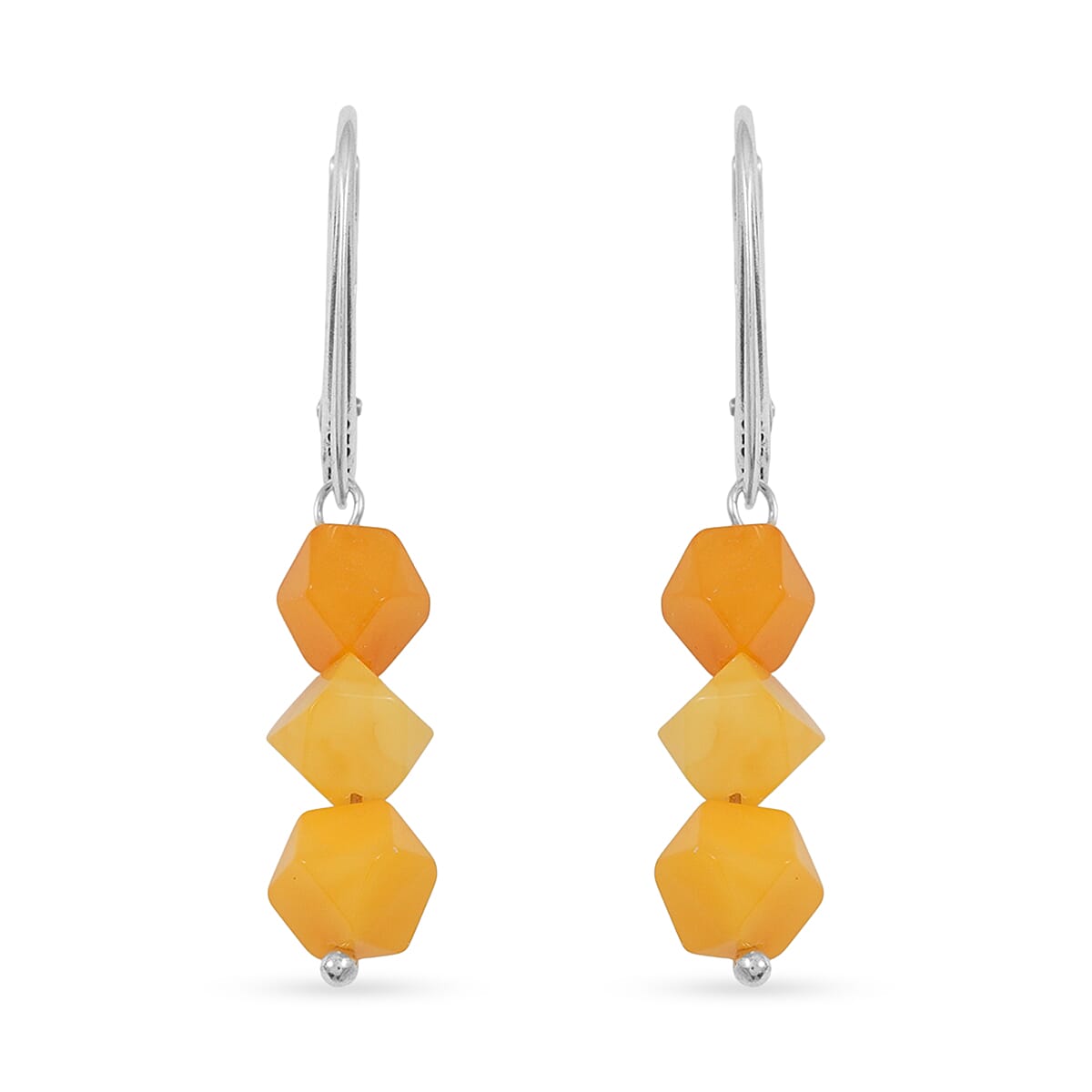Butterscotch Amber Earrings in Sterling Silver