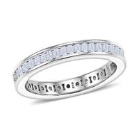 Luxuriant Lab Grown Diamond G-H SI 1.00 ctw Ring in Rhodium Over Sterling Silver (Size 8.0)