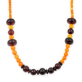 Mixed Amber Beaded Necklace in Sterling Silver 24 Inches - Sticky add to cart bar