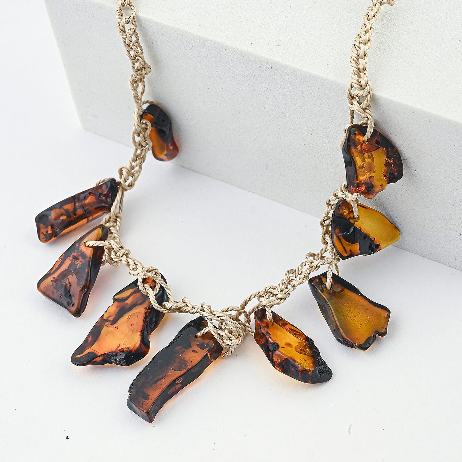 Baltic Amber Rope Chain Necklace 22 Inches