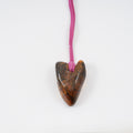 Baltic Amber Pink Felt Rope Chain Necklace 30 Inches - Sticky add to cart bar