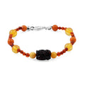 Baltic Amber Beaded Monkey Bracelet in Sterling Silver (7.0 In) - Sticky add to cart bar