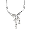 EverTrue Lab Created White Sapphire 4.35 ctw Necklace in Stainless Steel 18 Inches - Sticky add to cart bar