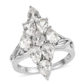 EverTrue Lab Created White Sapphire 4.90 ctw Ring Stainless Steel (Size 6.0) - Sticky add to cart bar