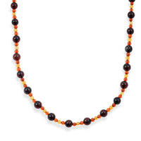 Baltic Amber Beaded Necklace in Sterling Silver (24 Inches)