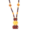Baltic Amber Beaded Necklace in Sterling Silver (24 Inches) - Sticky add to cart bar