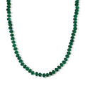 Verde Onyx 180.00 ctw Rondelle Beaded Elegance Necklace in Stainless Steel 18-20 Inches - Sticky add to cart bar