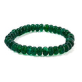 Verde Onyx 100.00 ctw Rondelle Beaded Stretch Bracelet - Sticky add to cart bar
