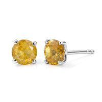 D'Joy Moissanite Solitaire Stud Earrings in Rhodium Over Sterling Silver 1.50 ctw