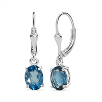 D'Joy Brazilian Citrine Earrings in Rhodium Over Sterling Silver 2.20 ctw