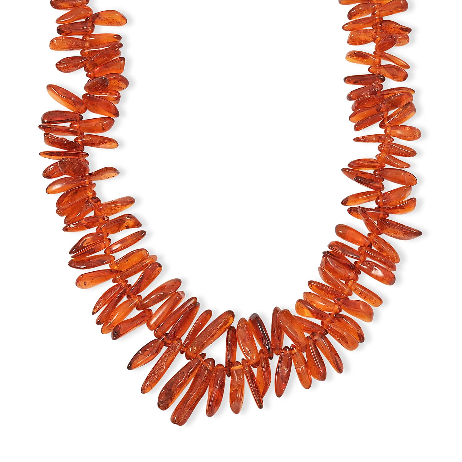 Baltic Amber Beaded Fringe Necklace