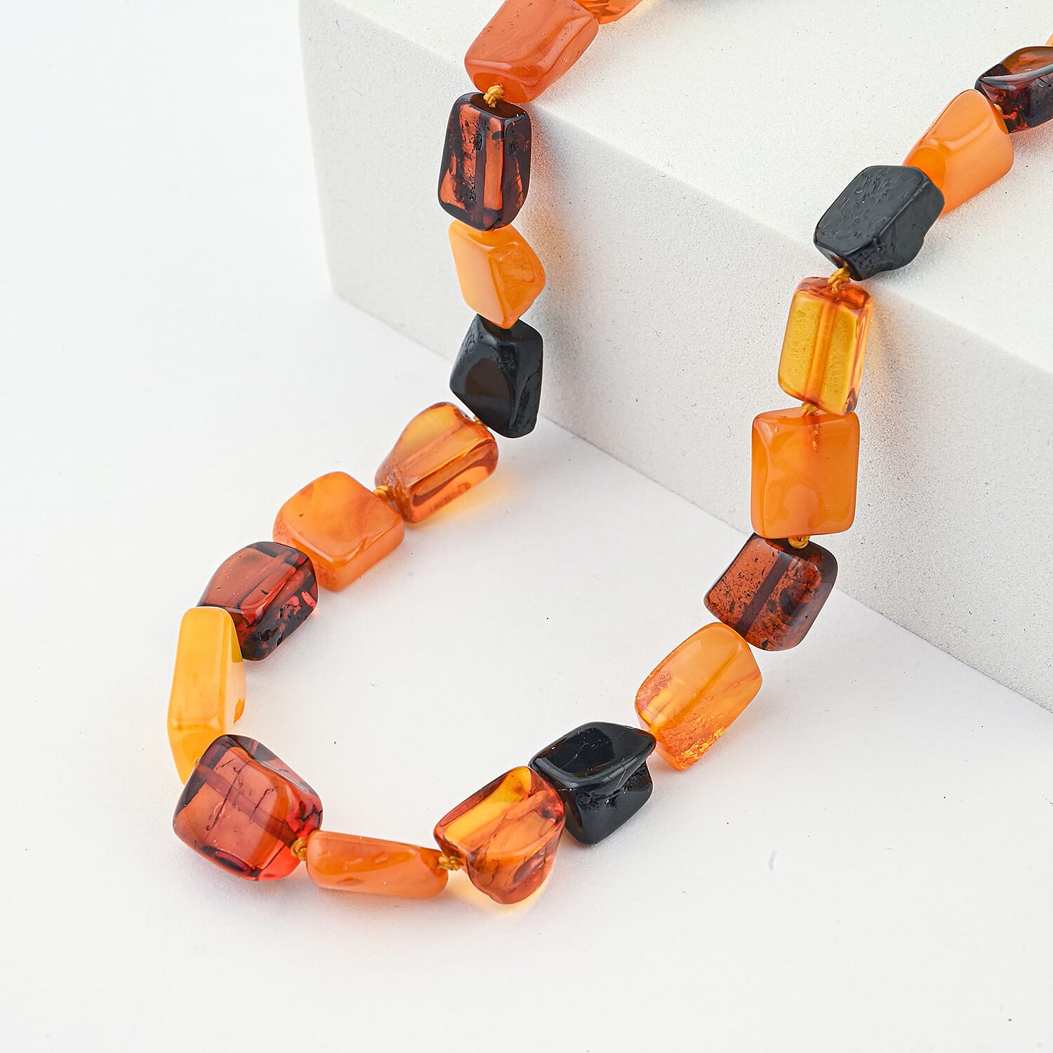 Mixed Amber Beaded Necklace (20 Inches)