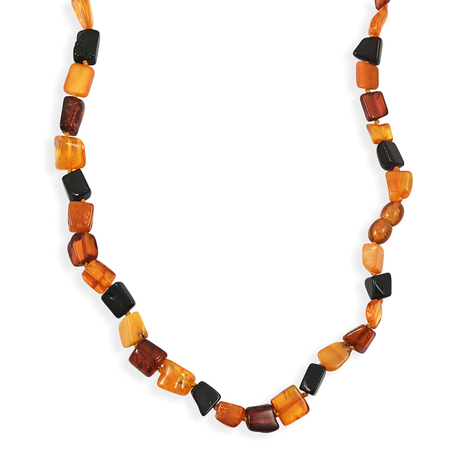 Mixed Amber Beaded Necklace (23 Inches)