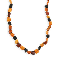 Mixed Amber Beaded Necklace (23 Inches)