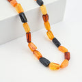 Mixed Amber Barrel Beaded Necklace - Sticky add to cart bar