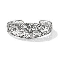D''Joy Bali Legacy Sterling Silver Horse Bangle Bracelet (7.25 In) (24 g)