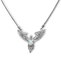 D''Joy Bali Legacy Premium Ethiopian Welo Opal Eagle Necklace (20 Inches) in Sterling Silver 1.70 ctw