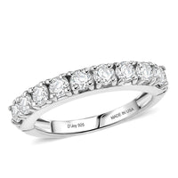 D'Joy Moissanite 1.00 ctw Band Ring in 18K Vermeil Yellow Gold Over Sterling Silver (Size 6.0)