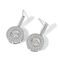 D'Joy Moissanite 1.40 ctw Earrings in Rhodium Over Sterling Silver