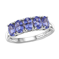 EverTrue Tanzanite Ring in Platinum Bond (Size 6.0) 1.30 ctw