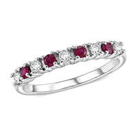 EverTrue Moissanite, Niassa Ruby (FF) Ring in Platinum Bond (Size 6.0) 0.40 ctw