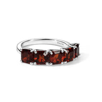 D'Joy Cherry Citrine 2.90 ctw Solitaire Ring in Rhodium Over Sterling Silver (Size 6.0)