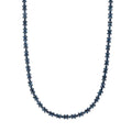 D'Joy Natural Blue Diamond Blooming Flower Necklace (20 Inches) in Rhodium Over Sterling Silver 4.15 ctw - Sticky add to cart bar