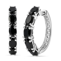 EverTrue Thai Black Spinel Earrings in Platinum Bond 6.35 ctw