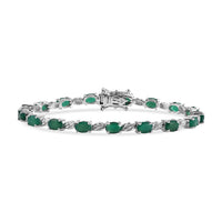 EverTrue Verde Onyx 7.90 ctw Bracelet in Platinum Bond (7.25 In)