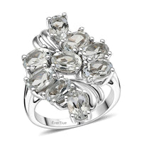 EverTrue White Topaz  Ring in Platinum Bond (Size 6.0) 4.30 ctw