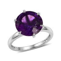 EverTrue African Amethyst Ring in Platinum Bond (Size 6.0) 5.00 ctw