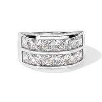 EverTrue Simulated Diamond Half Eternity Band Ring in Platinum Bond (Size 10.0)