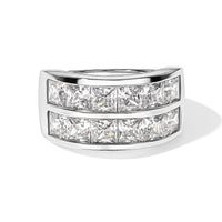 EverTrue Simulated Diamond Half Eternity Band Ring in Platinum Bond (Size 10.0)