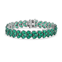 EverTrue Verde Onyx Tennis Bracelet in Platinum Bond (8.00 In) 36.15 ctw