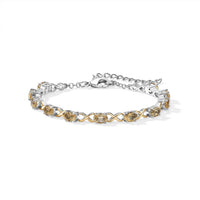 EverTrue Brazilian Citrine 4.75 ctw Bracelet in 18K YG Plated and Platinum Bond (6.50-8.50In)