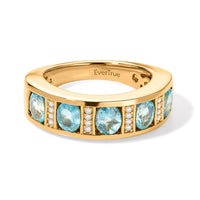 EverTrue Umba River Zircon, White Zircon Ring in 18K YG Plated (Size 6.0) 3.00 ctw