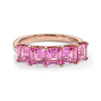 EverTrue Lab Created Pink Sapphire and White Zircon 2.50 ctw Ring in 14K RG Plated (Size 6.0)