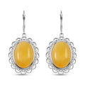 Baltic Butterscotch Amber Drop Earrings in Sterling Silver - Sticky add to cart bar