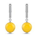 Baltic Honey Amber Earrings in Sterling Silver - Sticky add to cart bar
