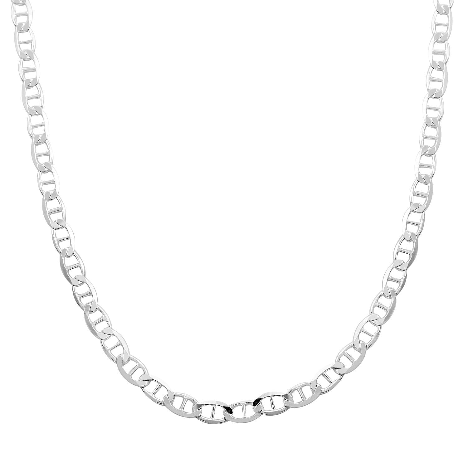 Italian Mariner Chain Necklace in Sterling Silver 3.20 Grams (20 Inches)