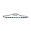 D'Joy Natural Green Diamond Classic Tennis Bracelet in Rhodium Over Sterling Silver (7.25 In) 1.00 ctw - Sticky add to cart bar
