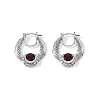 EverTrue Mozambique Garnet Earrings in Platinum Bond 5.60 ctw
