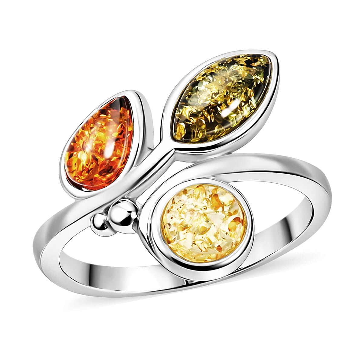 Baltic, Yellow and Green Amber Ring
