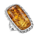 Honey Amber Ring in Sterling Silver (Size 8) - Sticky add to cart bar