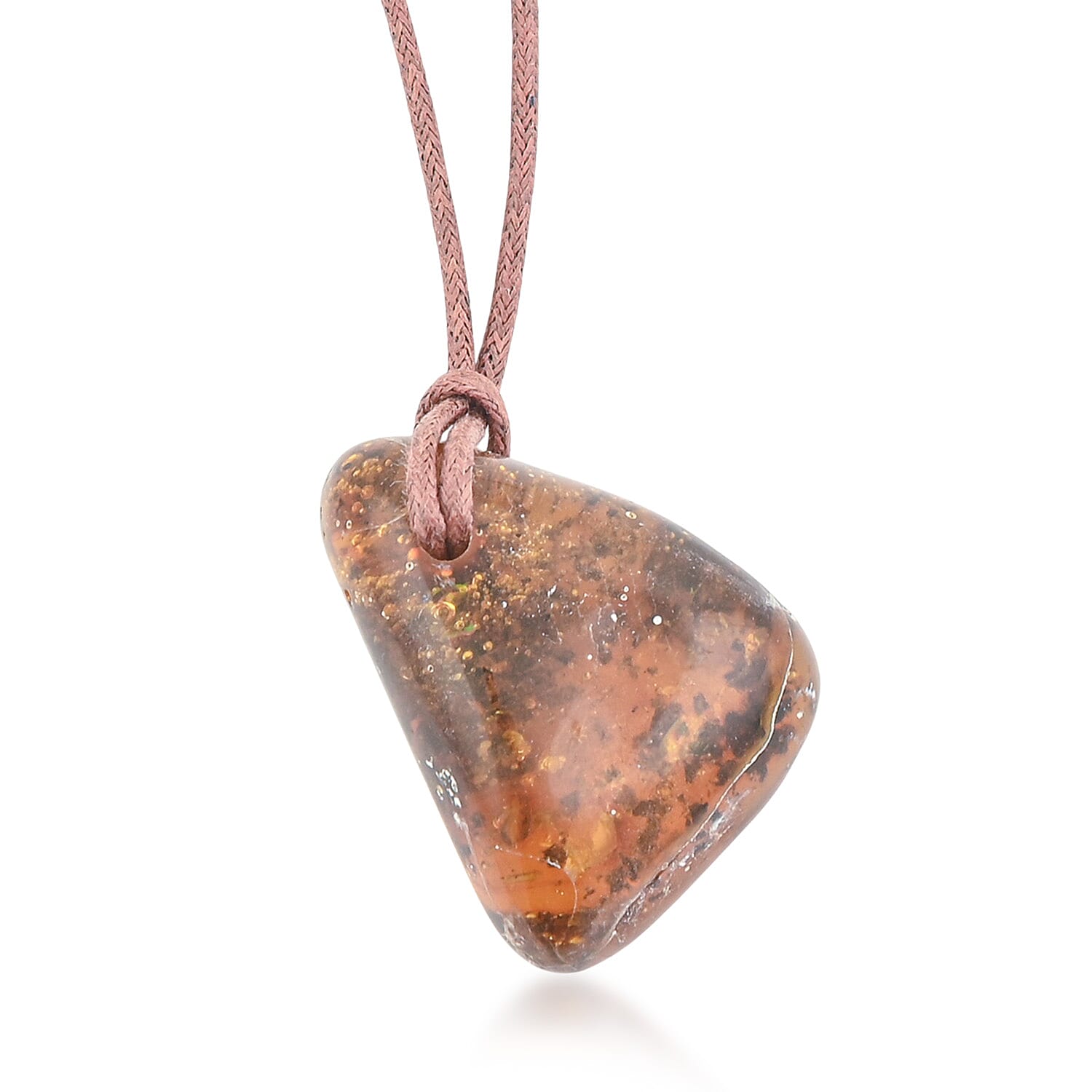 Baltic Amber Brown Rope Necklace (32 Inches)