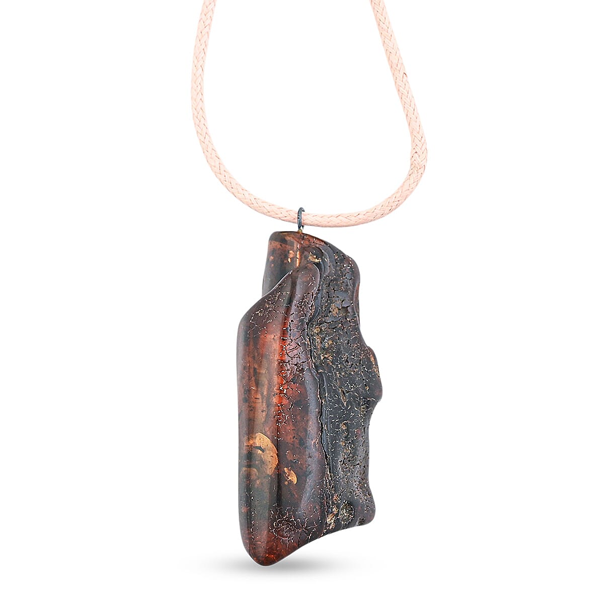 Baltic Amber Baby Pink Rope Necklace (32 Inches)