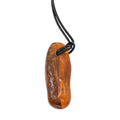 Row Amber Black Leather Necklace (32 Inches) - Sticky add to cart bar