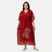 Neelam Fashions Red Adjustable Kaftan - One Size Fits Most