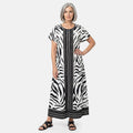 Neelam Fashions Black White Animal Maxi Dress - One Size Fits Most - Sticky add to cart bar
