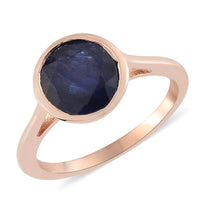D'Joy Masoala Sapphire (D) 2.00 ctw Ring in 14K Rose Gold Over Sterling Silver